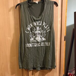 Bella Olive Green Tank Top